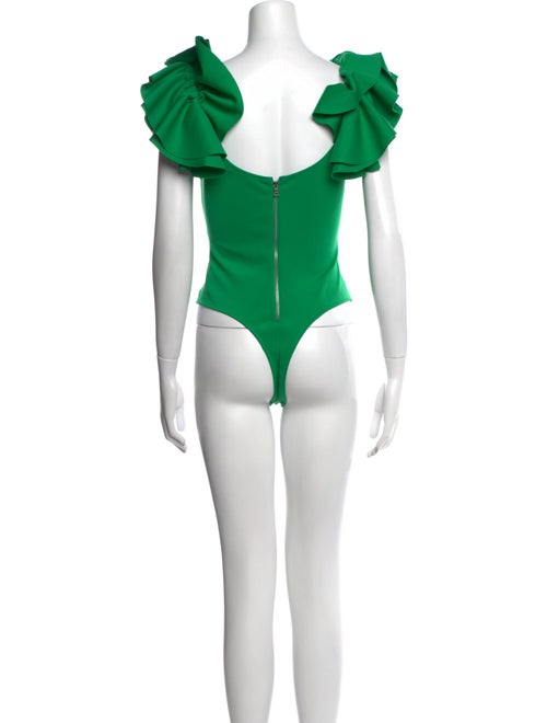 Alice + Olivia Cowl Neck Short Sleeve Bodysuit