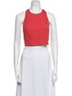 Alice + Olivia Silk Halterneck Crop Top