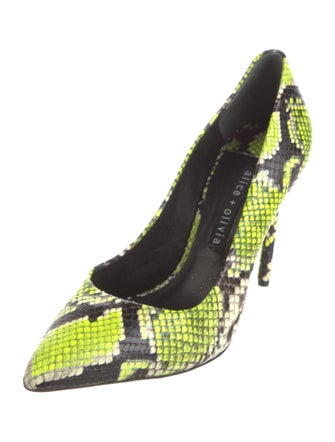 Alice + Olivia Snakeskin Animal Print Pumps