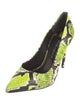 Alice + Olivia Snakeskin Animal Print Pumps