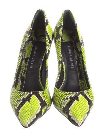 Alice + Olivia Snakeskin Animal Print Pumps