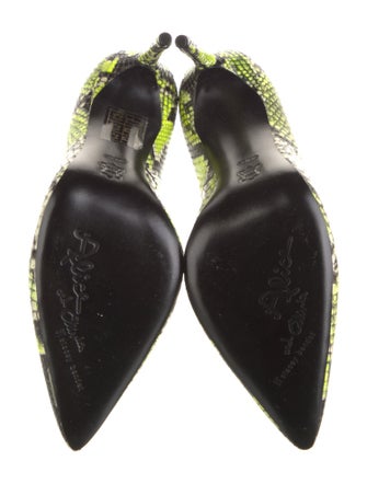 Alice + Olivia Snakeskin Animal Print Pumps