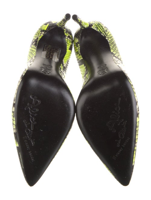 Alice + Olivia Snakeskin Animal Print Pumps