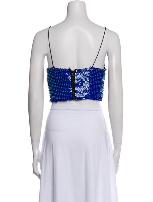 Alice + Olivia Printed Scoop Neck Crop Top