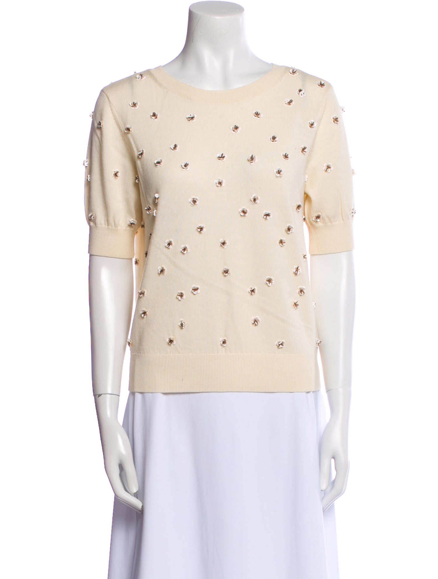 Alice + Olivia Wool Bateau Neckline T-Shirt