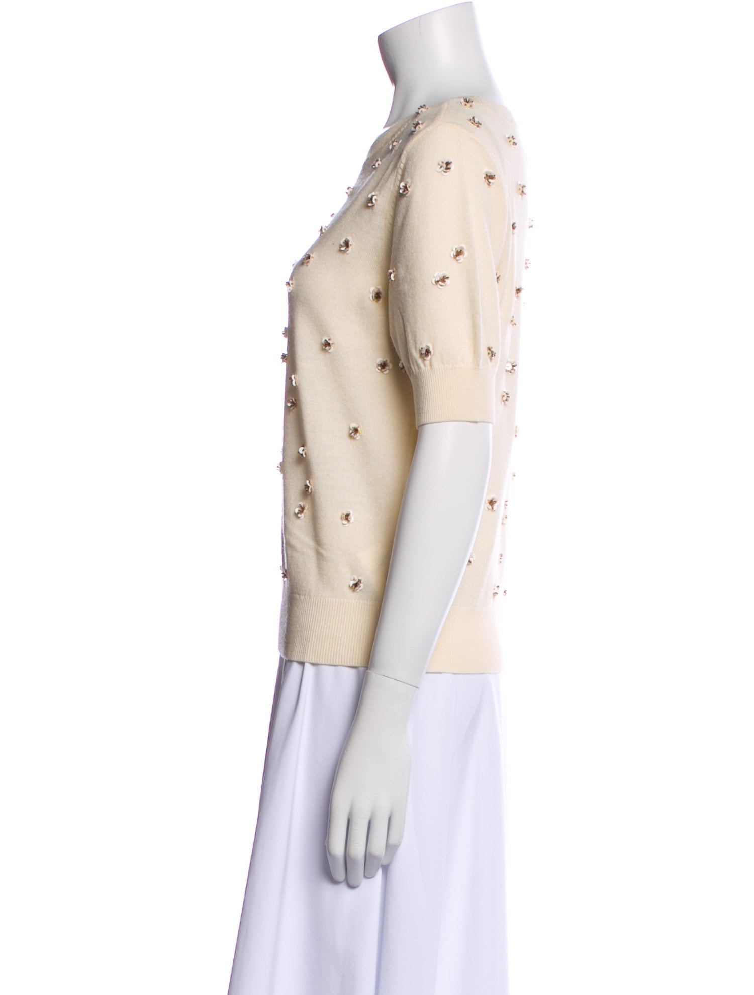 Alice + Olivia Wool Bateau Neckline T-Shirt