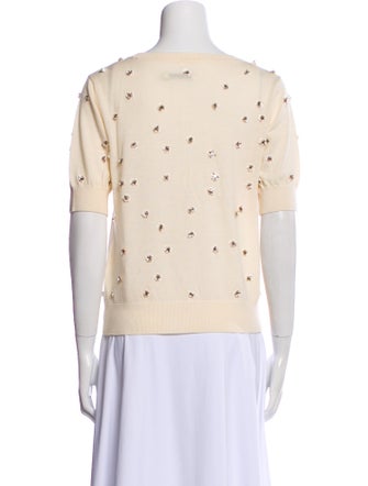 Alice + Olivia Wool Bateau Neckline T-Shirt