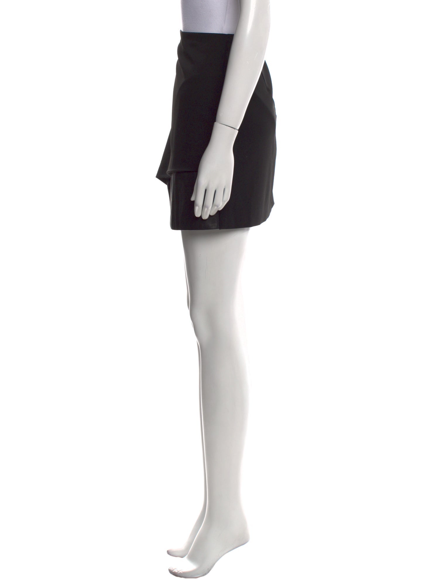 Alice + Olivia Leather Trim Embellishment Mini Skirt