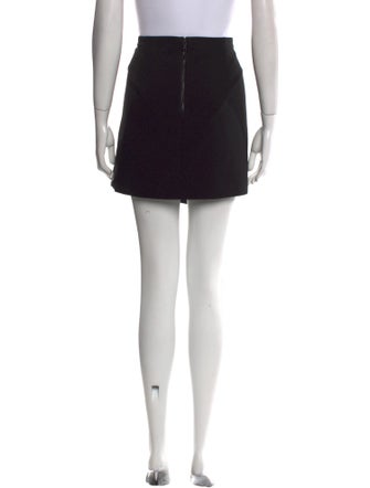 Alice + Olivia Leather Trim Embellishment Mini Skirt