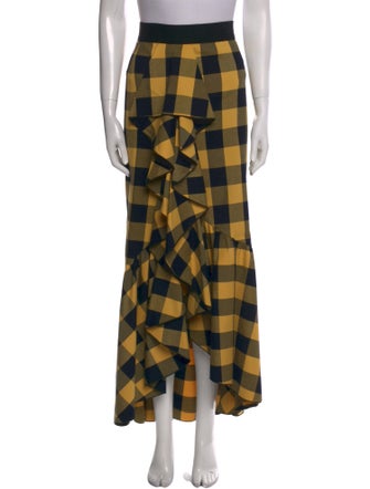 Alice + Olivia Plaid Print Midi Length Skirt