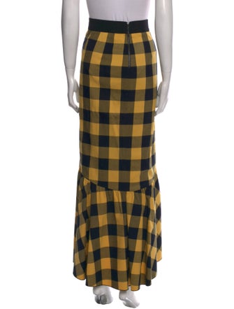 Alice + Olivia Plaid Print Midi Length Skirt