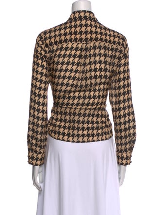 Alice + Olivia Silk Printed Button-Up Top