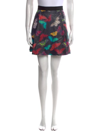 Alice + Olivia Lamb Leather Mini Skirt