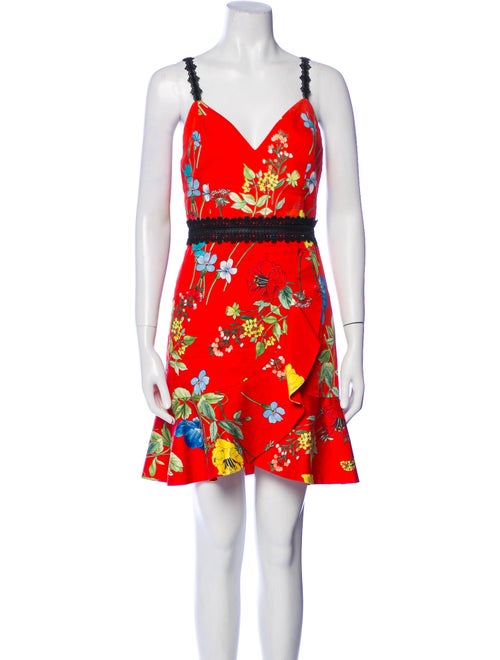 Alice + Olivia Floral Print Mini Dress