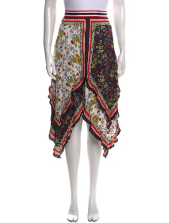 Alice + Olivia Printed Midi Length Skirt
