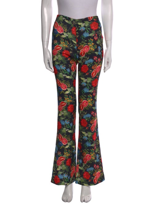Alice + Olivia Floral Print Straight Leg Pants