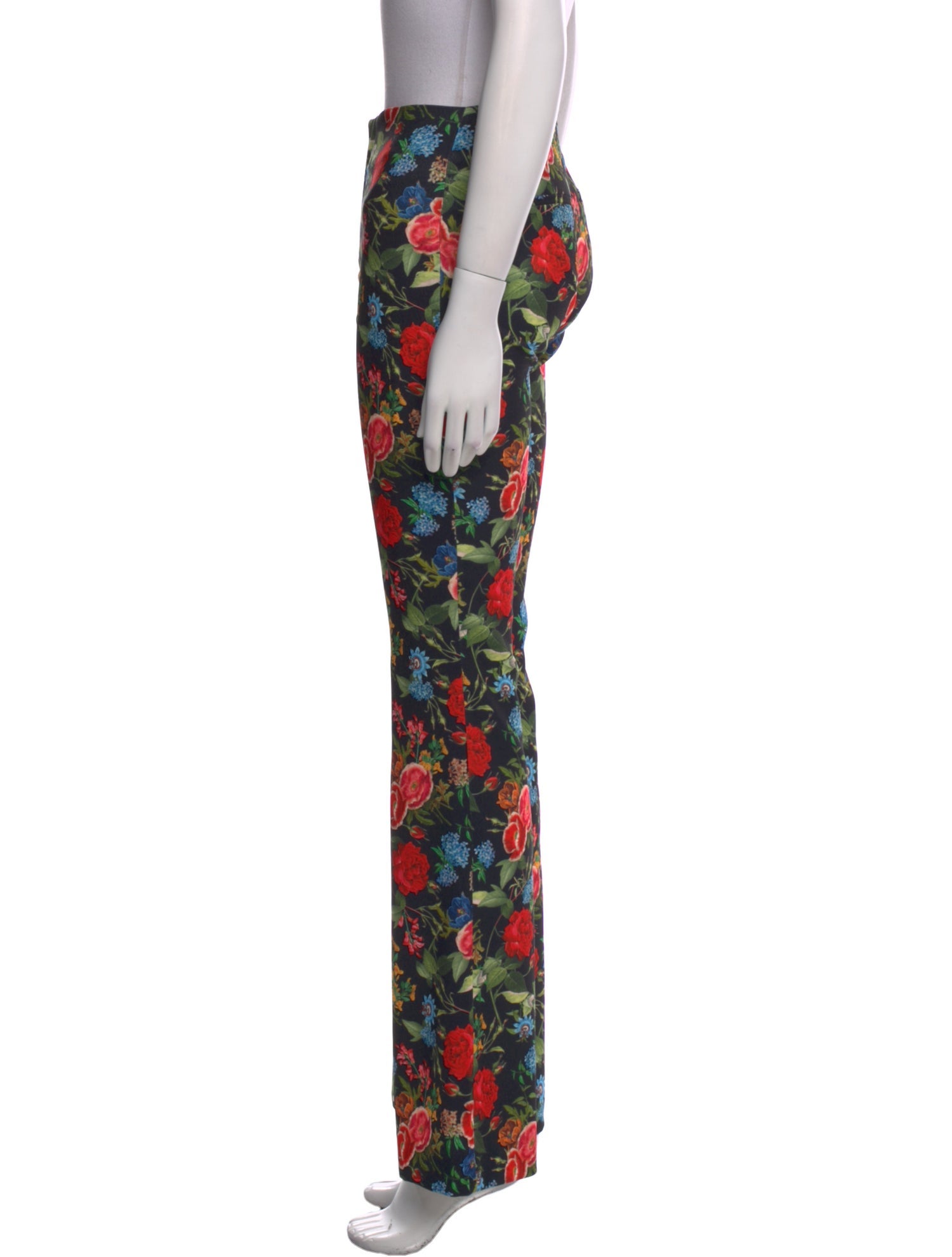 Alice + Olivia Floral Print Straight Leg Pants