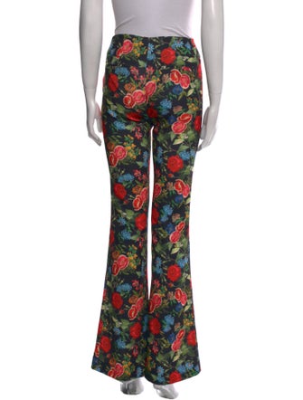 Alice + Olivia Floral Print Straight Leg Pants