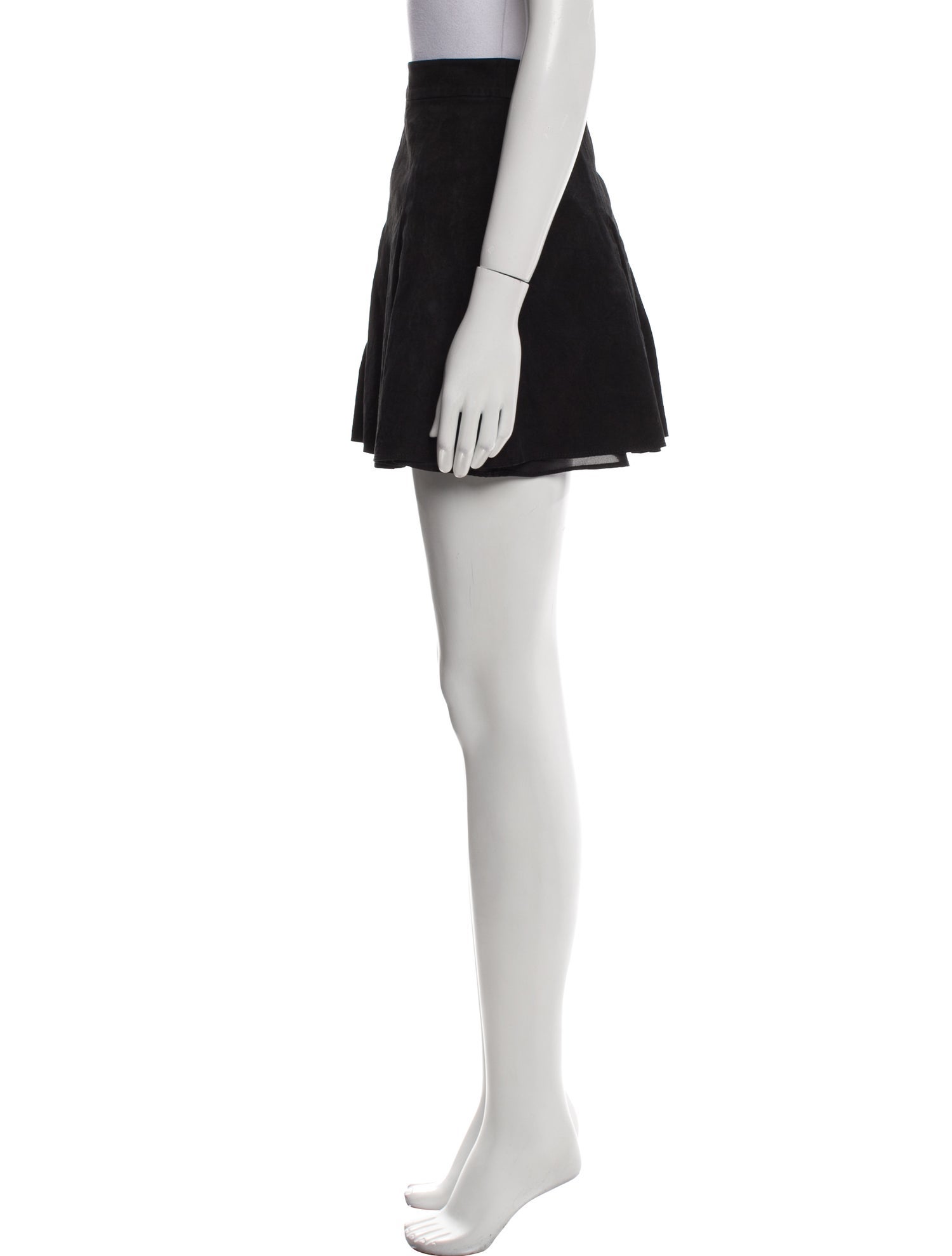 Alice + Olivia Lamb Leather Mini Skirt