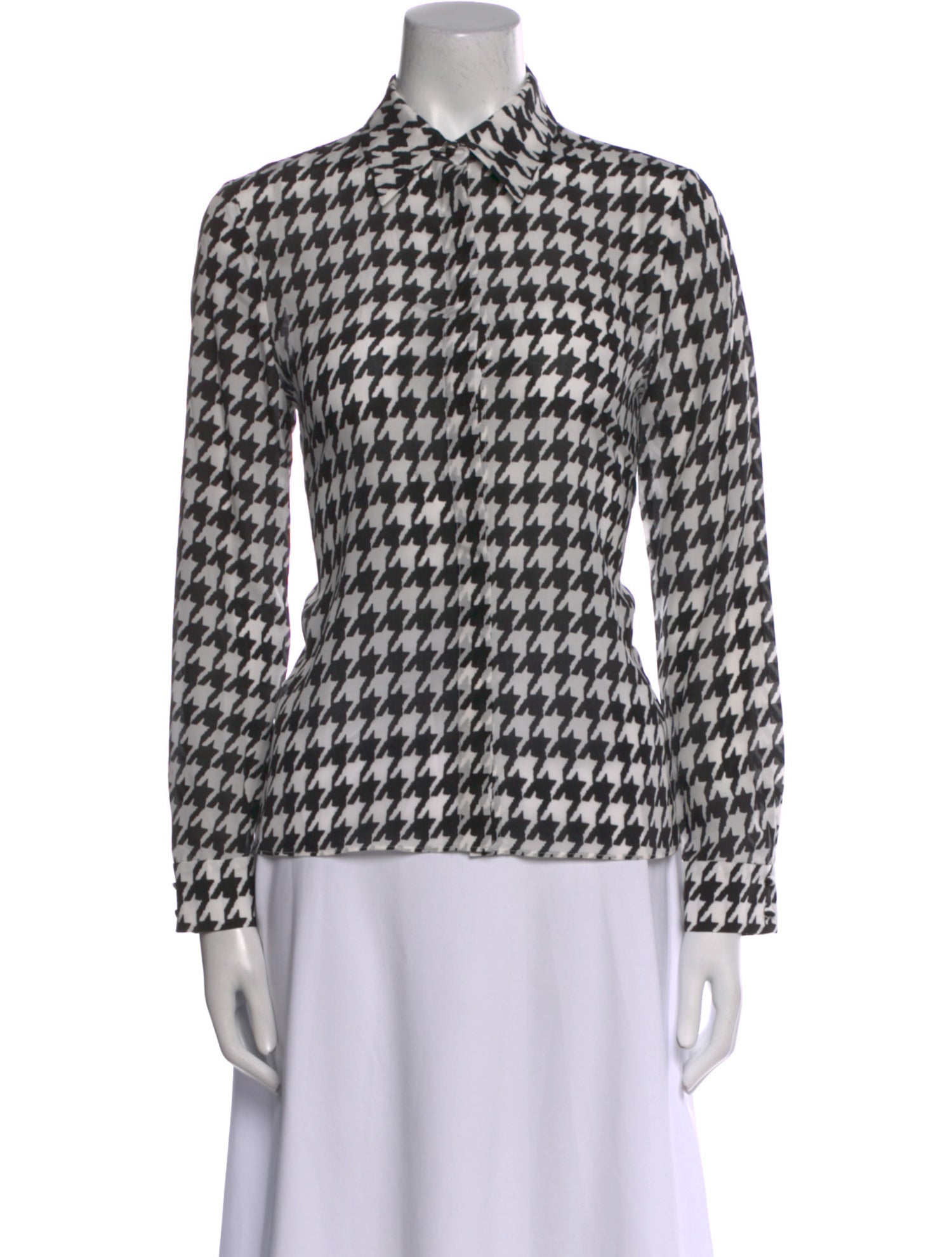 Alice + Olivia Silk Printed Button-Up Top w/ Tags