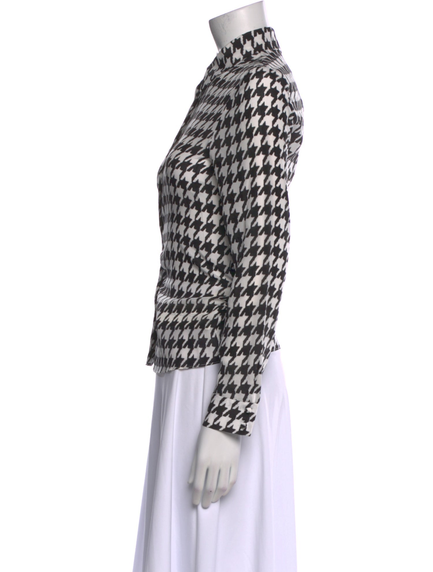 Alice + Olivia Silk Printed Button-Up Top w/ Tags