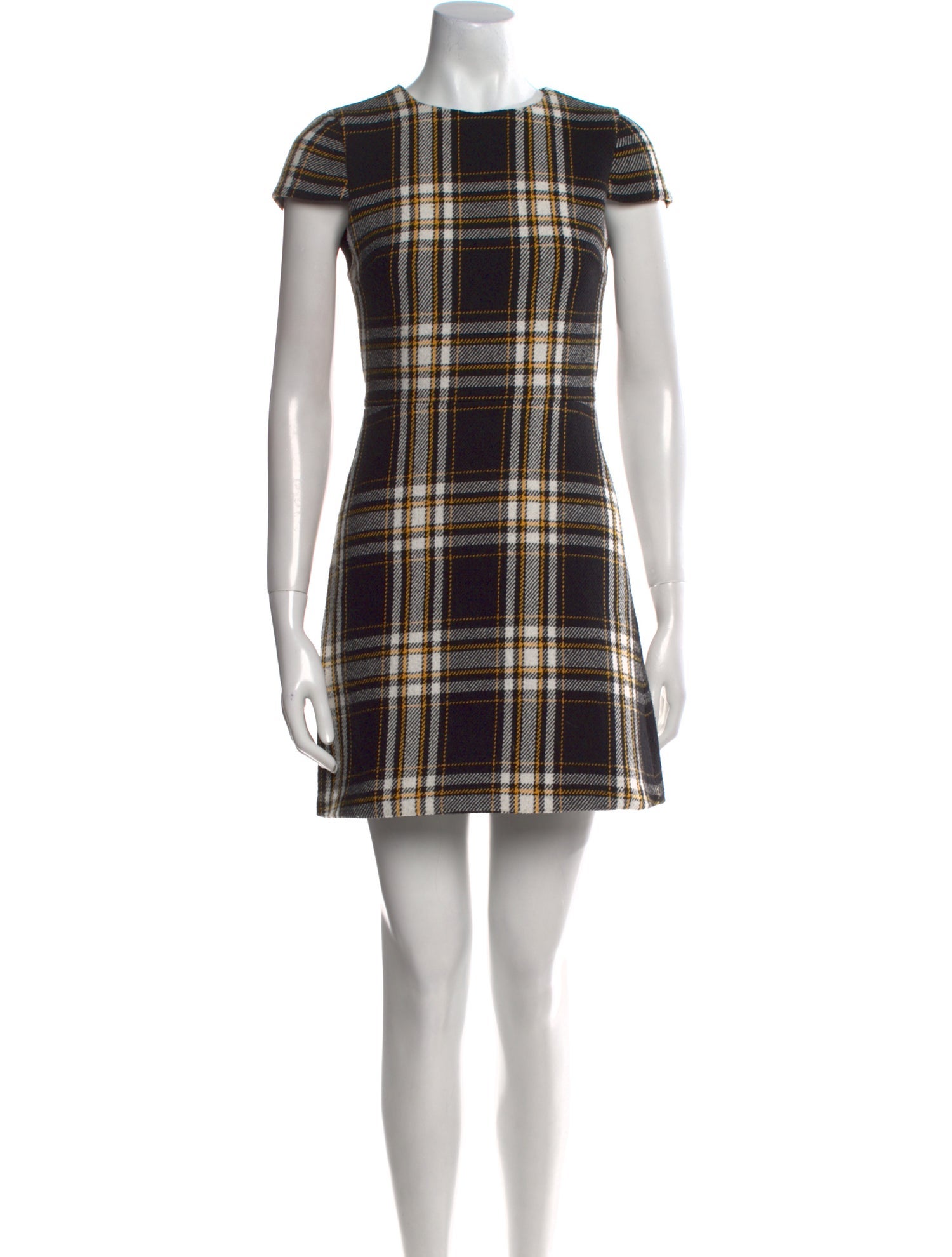 Alice + Olivia Plaid Print Mini Dress