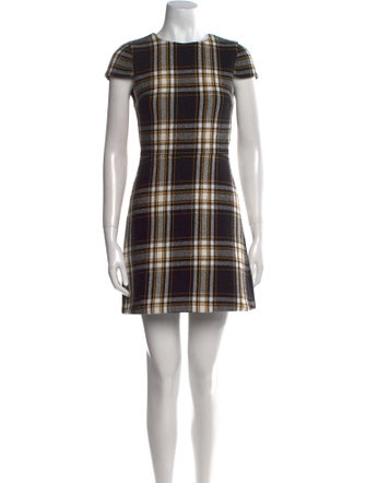 Alice + Olivia Plaid Print Mini Dress