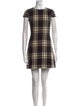 Alice + Olivia Plaid Print Mini Dress