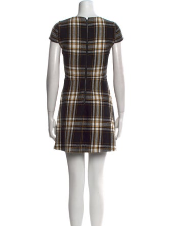 Alice + Olivia Plaid Print Mini Dress