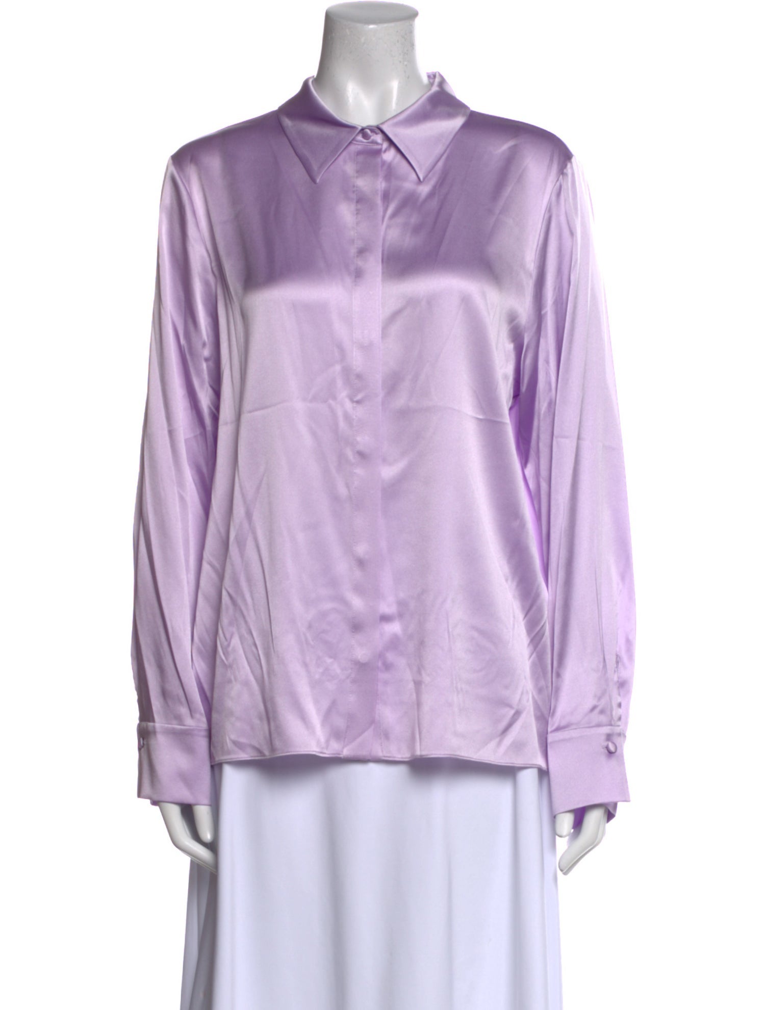 Alice + Olivia Silk Long Sleeve Button-Up Top w/ Tags