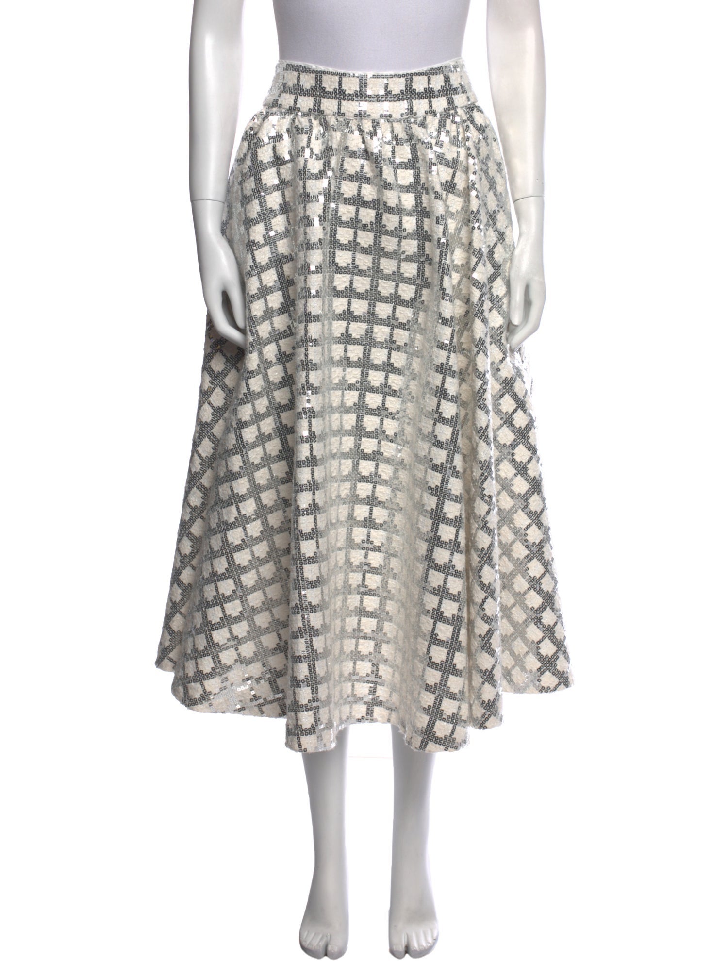 Alice + Olivia Patterned Midi Length Skirt