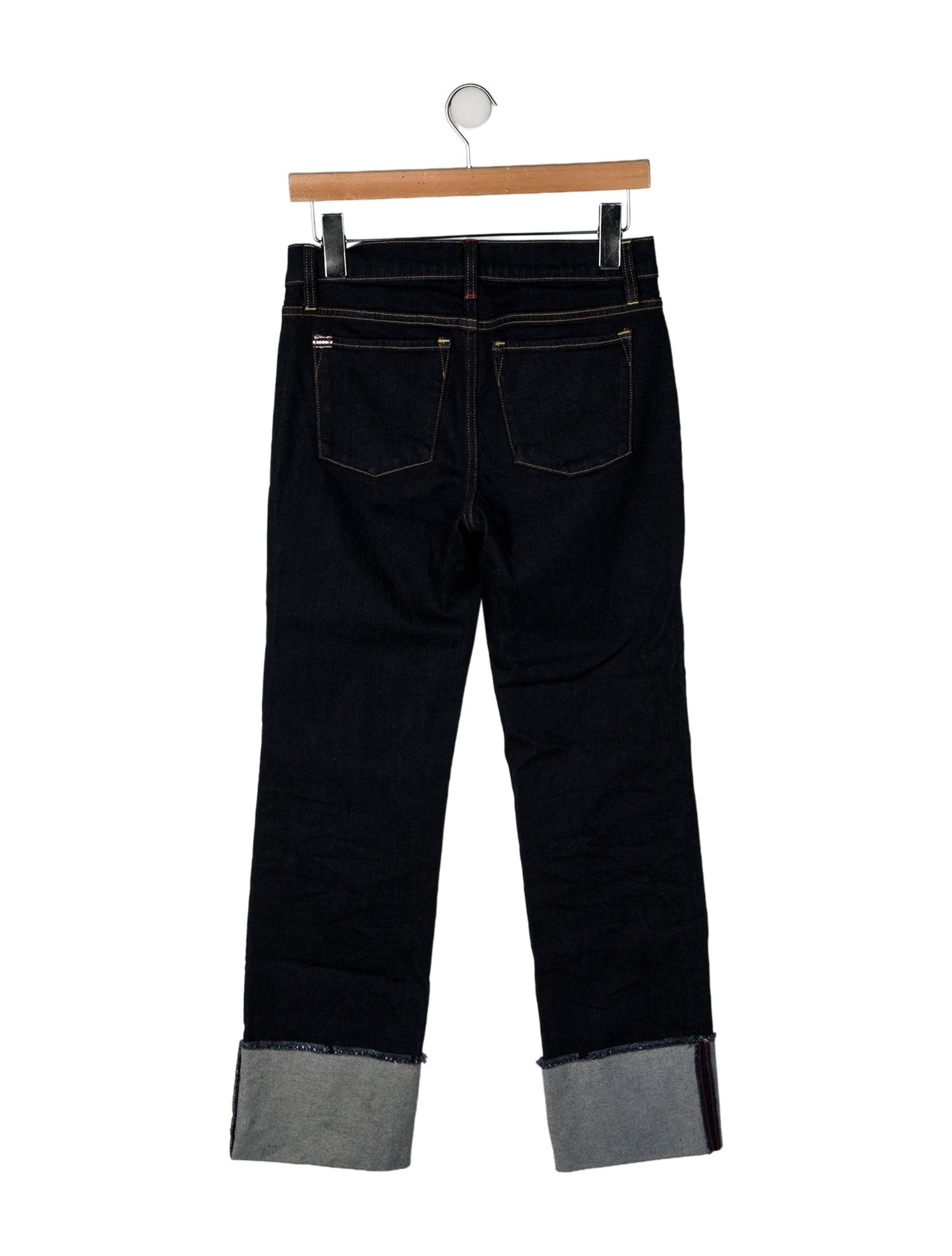 Alice + Olivia Mid-Rise Straight Leg Jeans