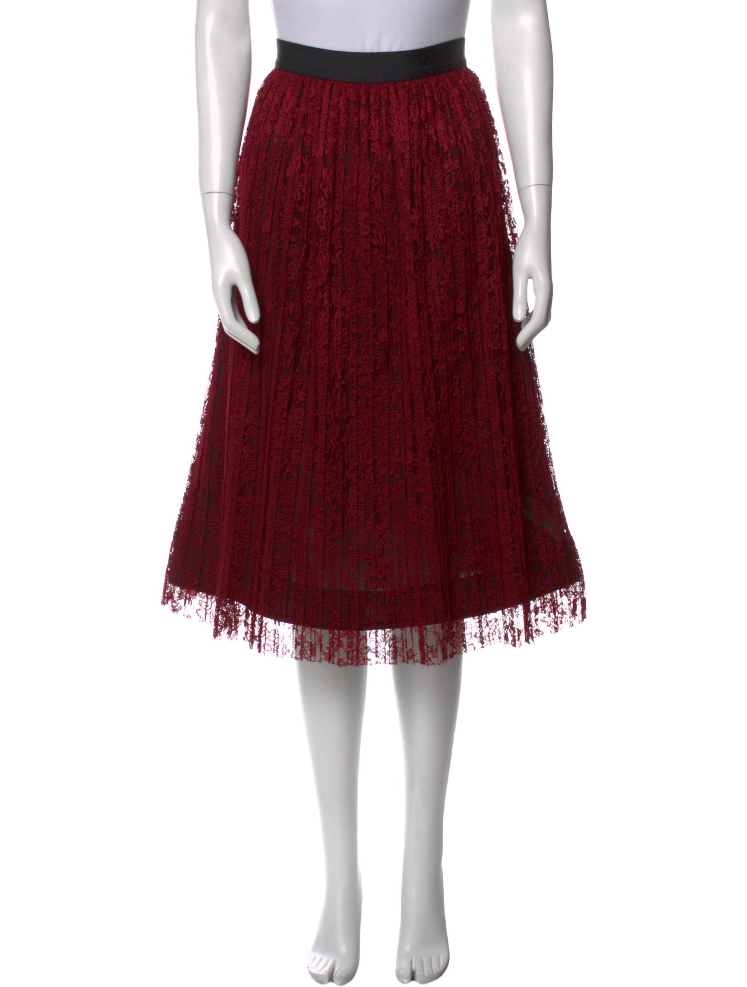 Alice + Olivia Lace Pattern Knee-Length Skirt