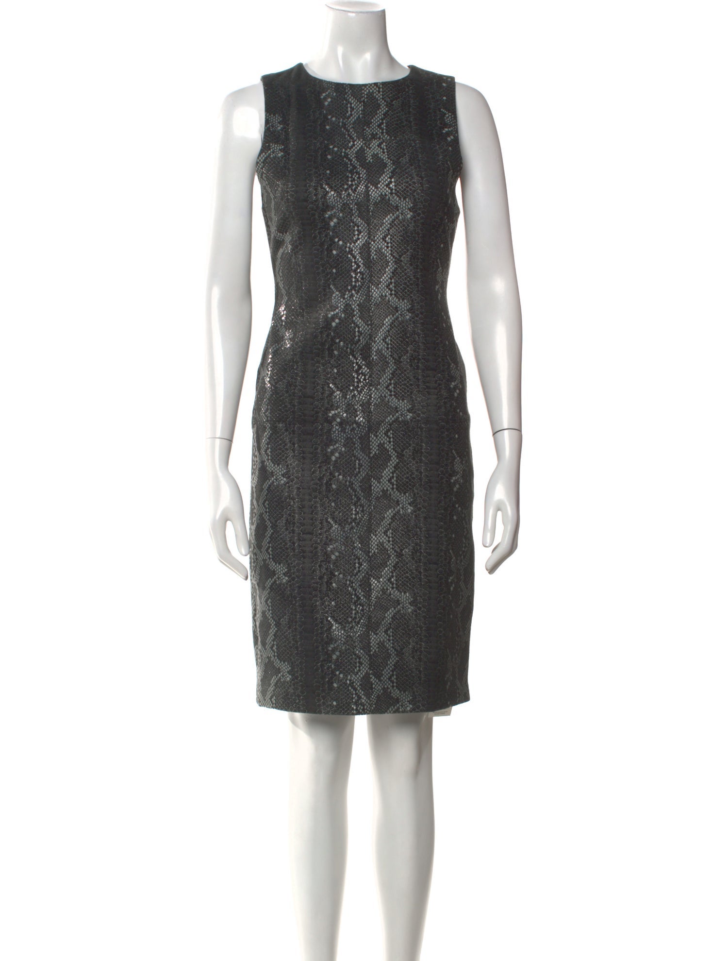Alice + Olivia Lamb Leather Knee-Length Dress