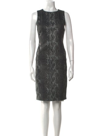 Alice + Olivia Lamb Leather Knee-Length Dress