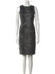 Alice + Olivia Lamb Leather Knee-Length Dress