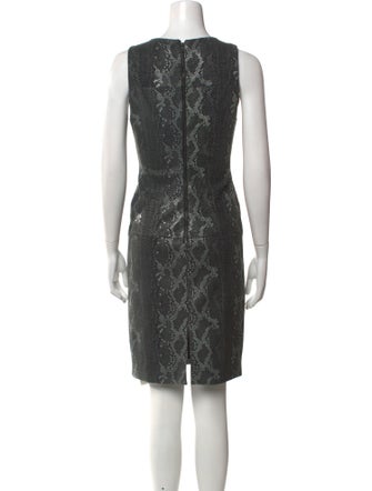 Alice + Olivia Lamb Leather Knee-Length Dress