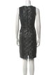 Alice + Olivia Lamb Leather Knee-Length Dress