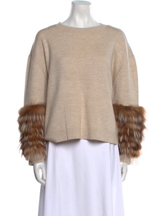 Alice + Olivia Wool Colorblock Pattern Sweater