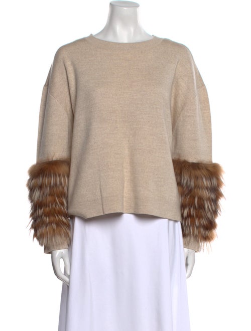 Alice + Olivia Wool Colorblock Pattern Sweater