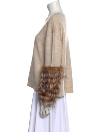 Alice + Olivia Wool Colorblock Pattern Sweater