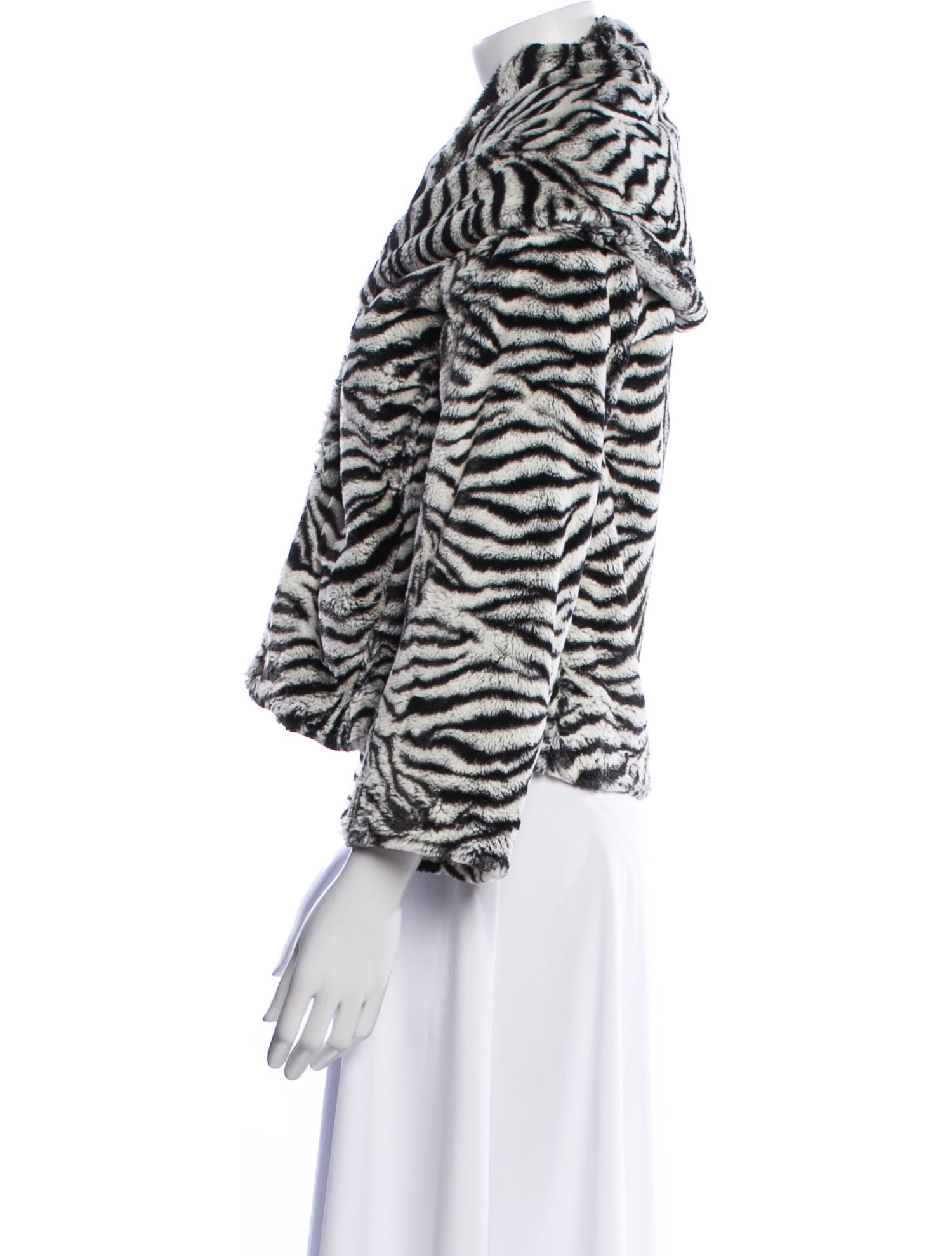 Alice + Olivia Animal Print Faux Fur Jacket