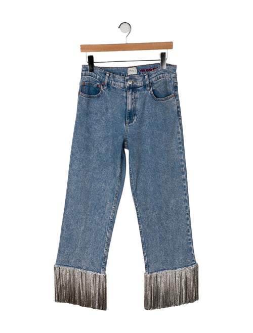 Alice + Olivia Mid-Rise Wide Leg Jeans