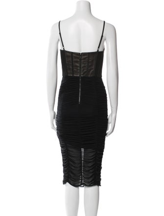 Alice + Olivia Square Neckline Knee-Length Dress