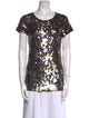Alice + Olivia Printed Scoop Neck T-Shirt