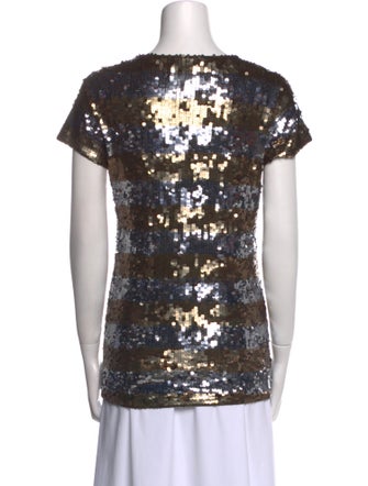 Alice + Olivia Printed Scoop Neck T-Shirt