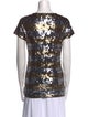 Alice + Olivia Printed Scoop Neck T-Shirt