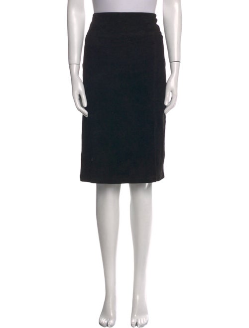 Alice + Olivia Lamb Leather Knee-Length Skirt