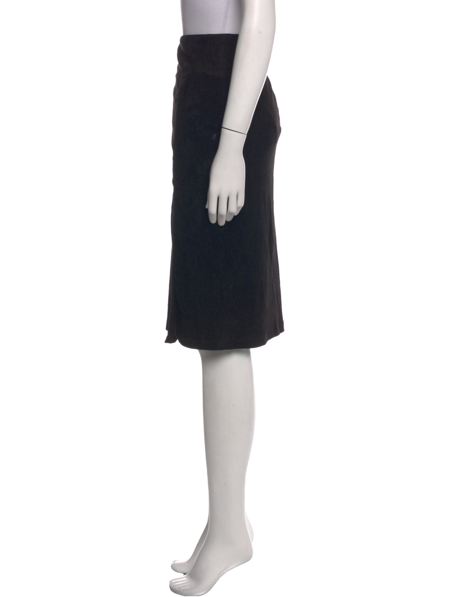 Alice + Olivia Lamb Leather Knee-Length Skirt