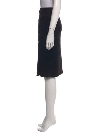 Alice + Olivia Lamb Leather Knee-Length Skirt